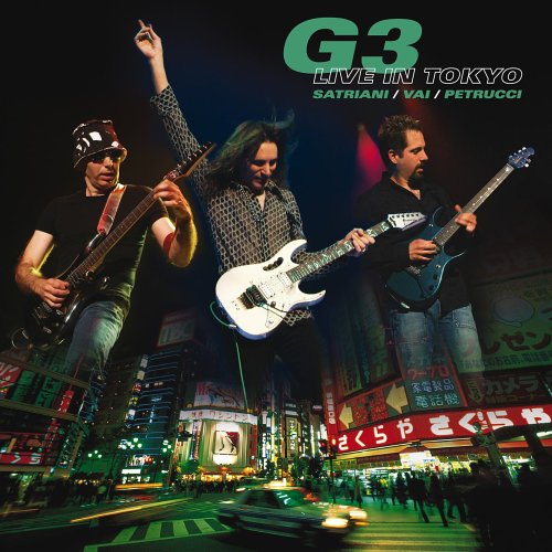 g3 - Picture of the G3 guys, Paul Gilbert, Joe Satriani and Steve Vai.
