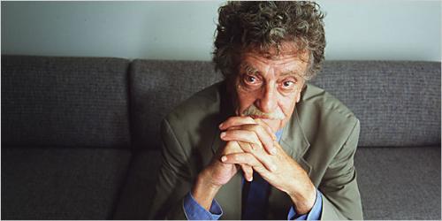 Kurt Vonnegut - writer of numerous books such as Mother Night, Cats Cradle, Slaughterhouse-5, Slapstick, Galapagos and Breakfast of Champions. He passed recently and will be missed.