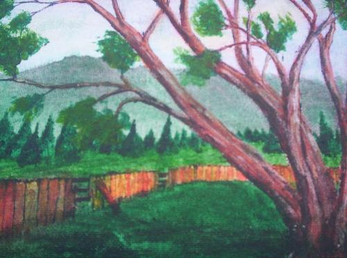 art - This is a picture of a part of one of John Seekins paintings being sold at Jinxy's on etsy.