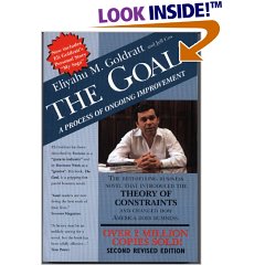 Theory of constraints - This is the photo of book 'The Goal'.This book is very nice and you can get many ideas on how to get away with constraints in your manufacturing situation.A novel book which relates the story into real world scenario.