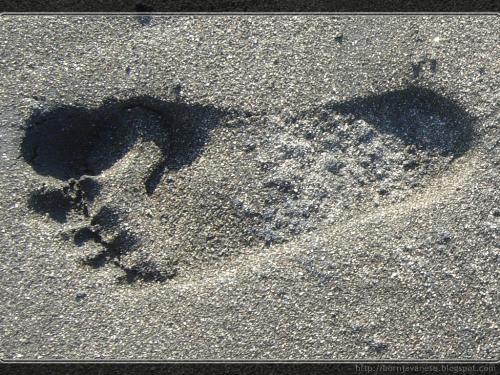 Footprint - Thanks to Bebek - my youngest brother. He got the picture!