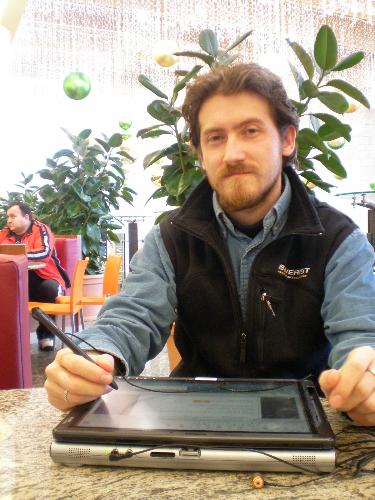 Me - This is me, working some emails in the Mall