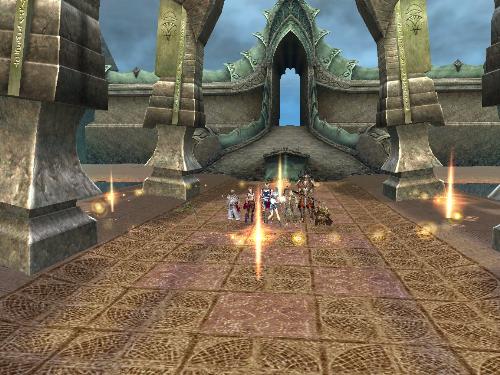 GW in-game screenie - Screenshot of group of adventurers in Guild Wars