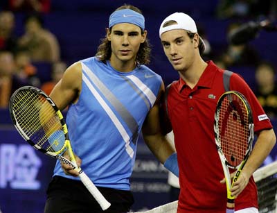 roger federer tennis - roger and nadal posing for a tennis pic