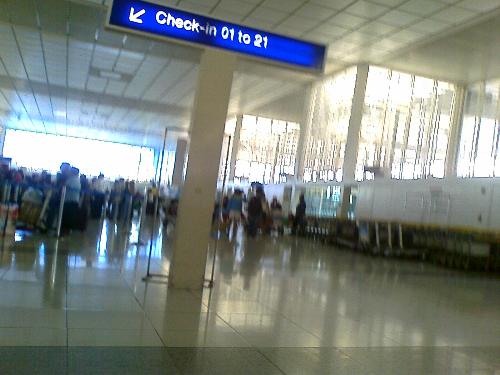Check in Counter - This is a picture taken a few hours ago when I checked in