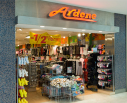 Ardene - This is a picture of the clothing and accessory store Ardene, you can see a big '50% off Everything' sign hanging int he store, they have great sales like this alot.