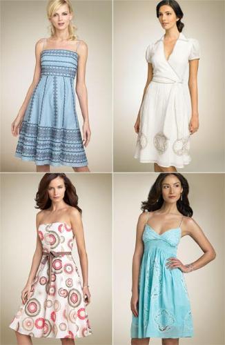 Dresses - This picture shows 4 really nice summer dresses, I wish I owned all of them.