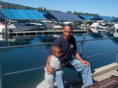 idahoe. colombia river - me and dontae at the colombia river idahoe
