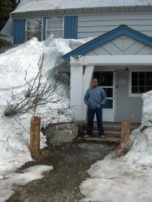 me in mountains -  me in spring snow in the mountains of eastern washington