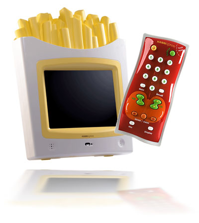Television - Cute fries Tv with ketchup remote!