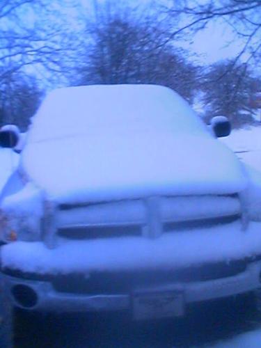 My Truck When it Snowed - A pic of my Dodge covered in snow