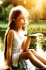 wish - a young girl wishing 