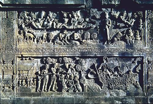Borobudur Tample Rilief - Borobudur is a big tample in Magelang City, Central Java Provincy, +/- 60km from Jogja. The Tample builded by King Samarotungga.
