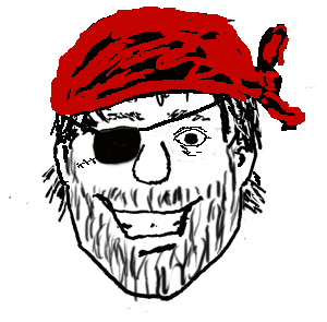 I'm ready for Talk Like a Pirate Day! - Took my original drawing and altered it.