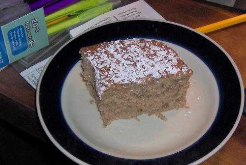 Potatoe Cake - Homemade potatoe cake with powered sugar.