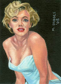 Marilyn Monroe Sketch card Painting - This is a painting I did of Marilyn Monroe the size of a sketch card.