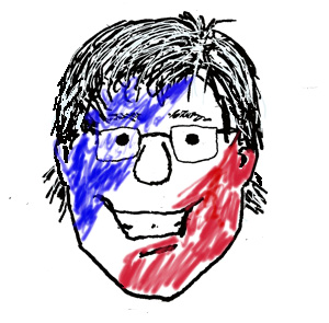 Me - a patriotic guy - My drawing, again.