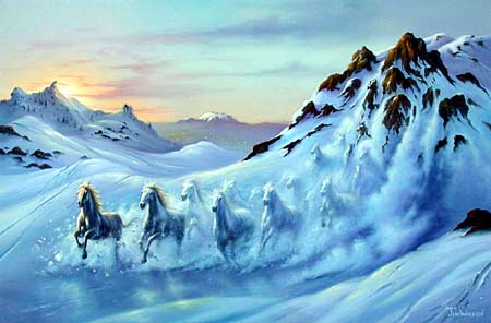 Sorry this one is horses coming out of the snow. - Its beautiful anyways.