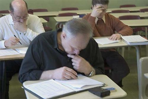 Exam - I don't think we can study what we have done with ease when we were young.