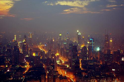 Shanghai China - Shanghai night show.