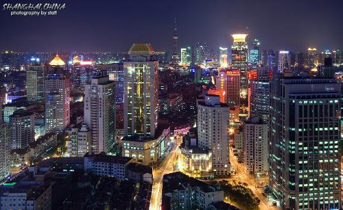 Shanghai China - Shanghai night show.