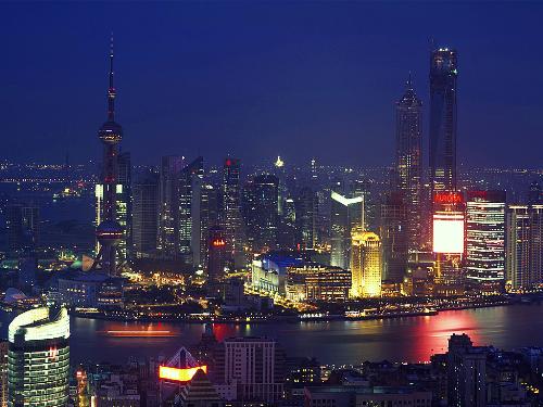 Shanghai China - Shanghai night show.