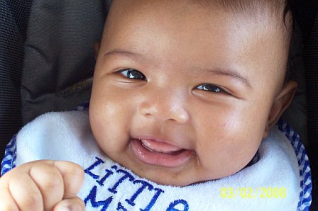 My cutie pie - This is a picture of my cutie pie! He is now 6 months old - very happy and social and very very glad to be home with his mommy!
