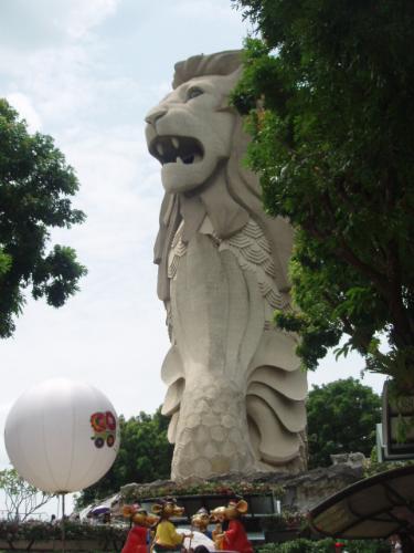 The Merlion - The Merlion at the Sentosa Park in Singapore