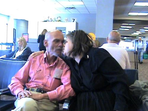 Saying Goodbye At The Phoenix Airport... - Here we are, saying goodbye, just after they called my flight.
