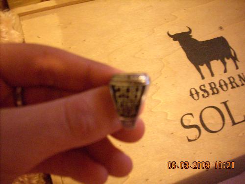 My 298 bowling ring - I got this ring after I bowled a 298 game.