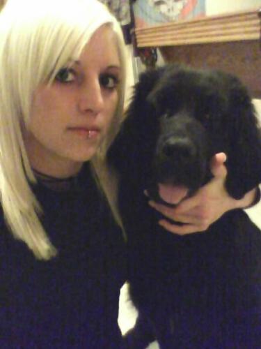 Brittney & Sky-Lyn - Me and my puppy Sky-Lyn. She was only 3months old.