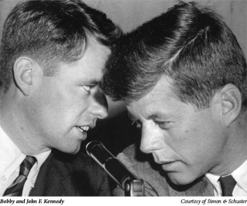 JFK and Bobby Kennedy - Picture of JFK and Bobby Kennedy in conversation