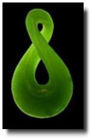 Handicrafts from NZ - Maori Jade Single Twist Pendant made from high quality Nephrite jade greenstone (blessing those who wear around their necks )