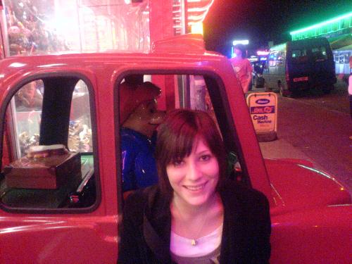 me - me sat on the childrens play machine outside halls i think it is