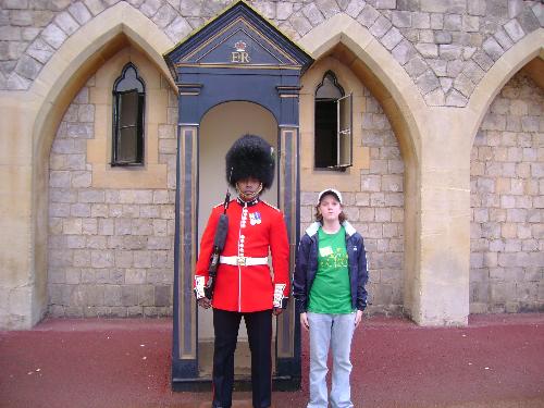 london gaurd - thats me with a london gaurd in the queens castle in windsor.
