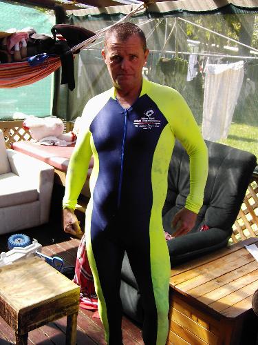 spandex man - hubby in spandex suit