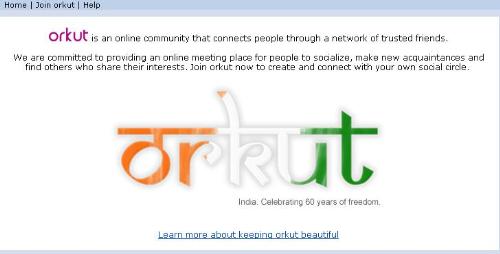Orkut India - Now here is the indian logo on orkut