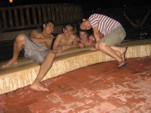 championship party - poor joan! can't swim coz of red tide! pool party at the flamengo garden resort in Marikina City, June 6, 2008, celebration for winning the championship on volleyball and basketball