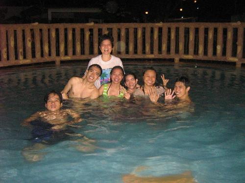 championship party - style jacuzzi swimming pool. pool party at the flamengo garden resort in Marikina City, June 6, 2008, celebration for winning the championship on volleyball and basketball