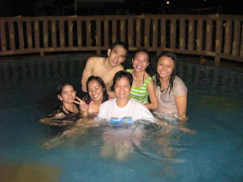 championship party - cheerers and players. pool party at the flamengo garden resort in Marikina City, June 6, 2008, celebration for winning the championship on volleyball and basketball