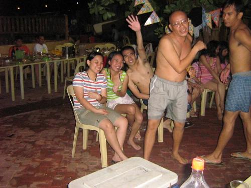 championship party - noel dancing with pong! pool party at the flamengo garden resort in Marikina City, June 6, 2008, celebration for winning the championship on volleyball and basketball