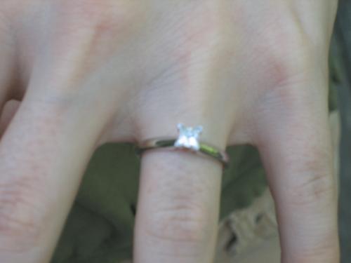 My engagement ring. - A 1/3 carot, VV2 (one step under flawless) engagement ring.