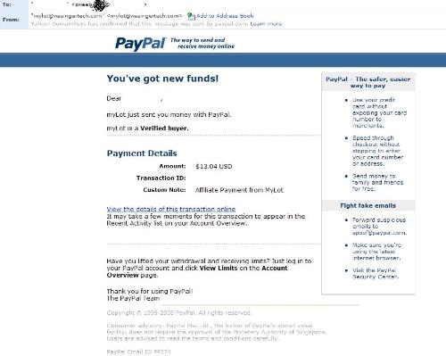 Payout Proof - This is my 1st Payout proof dated 6th June 2008!~