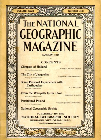 National geographics - 1915 edition of National Geographics