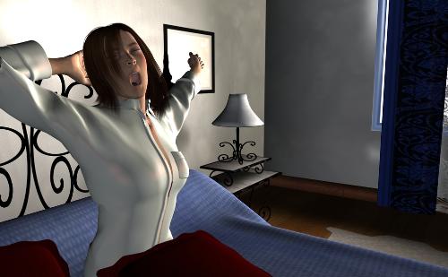 Sleepy Girl - A render made with DAZ 3D Studio featuring V4.