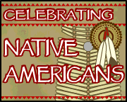 Celebrating Native Americans - A sign showing celebrating native americans.