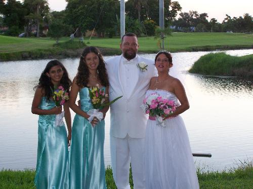 My wedding August 12,2007 - My beautiful daughters and their new dad
