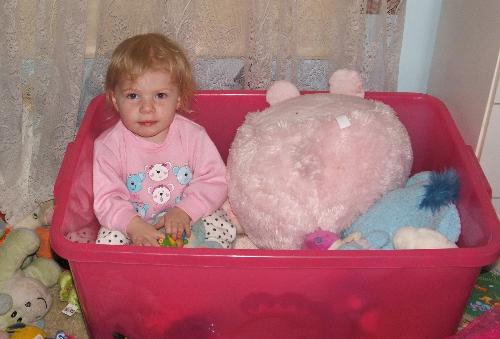 Playing with toys! - This is my little one playing in the toybox!