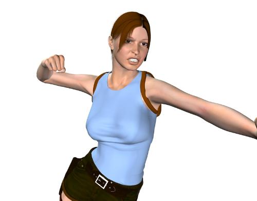 Lara Croft - A render of Lara Croft fan art using DAZ 3D Studio.