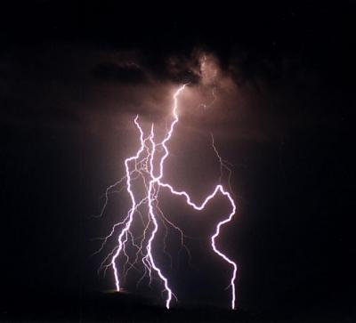 Lightning - A lightning Strike at night.